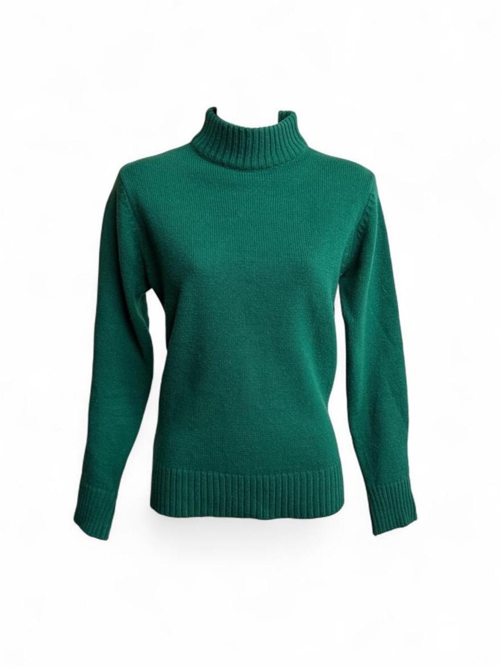 Vintage Emerald Green Turtleneck Sweater - Women's